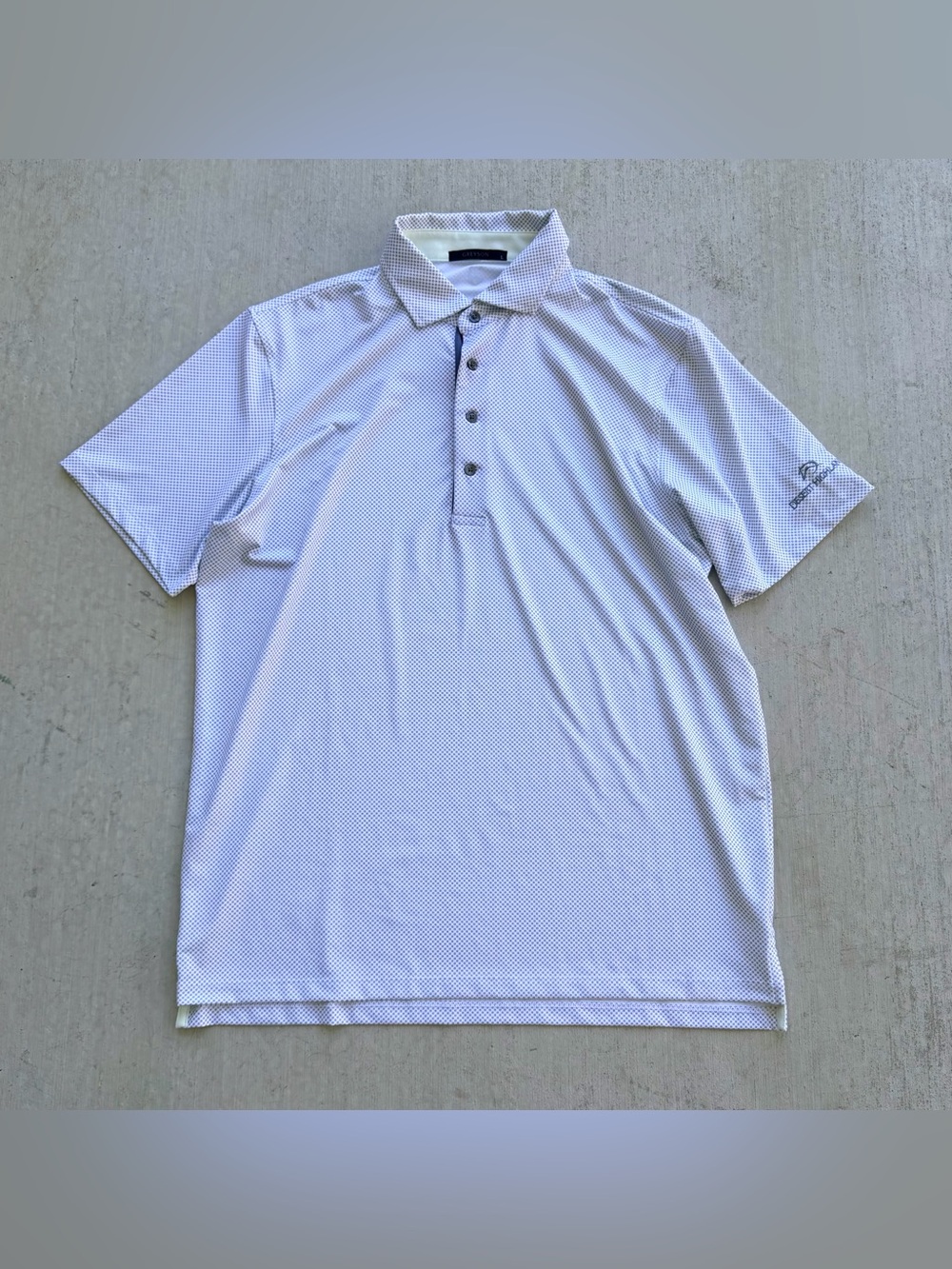 Greyson Golf Polo Shirt Men Size Large All Over Print Stretch